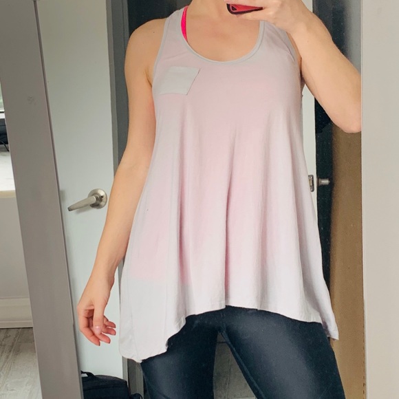 Athleta Cotton Tank Top RacerBack Long Side Yogini - Picture 6 of 15